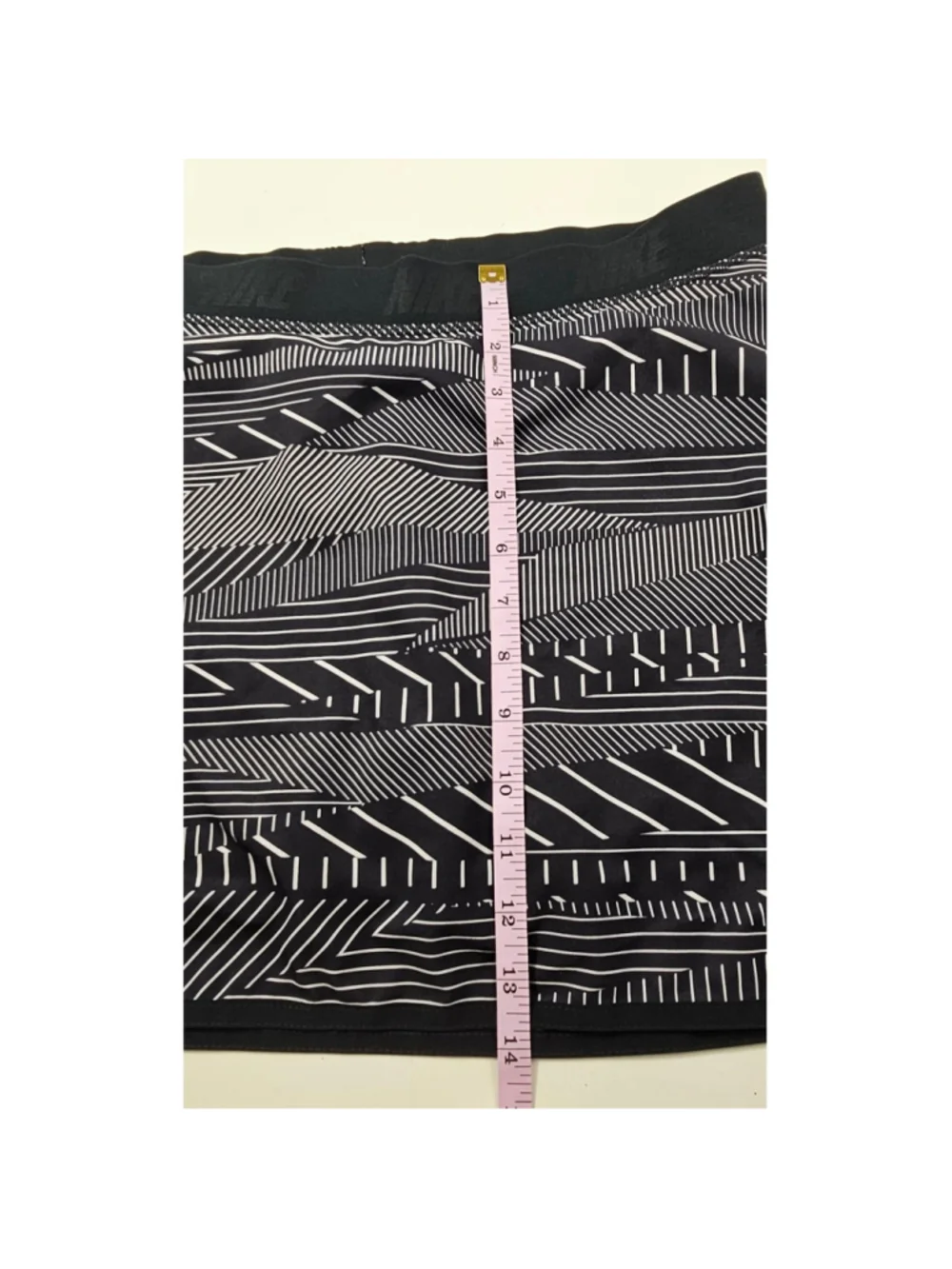 Nike dri fit golf black white striped tennis pickleball skort stretch waist M